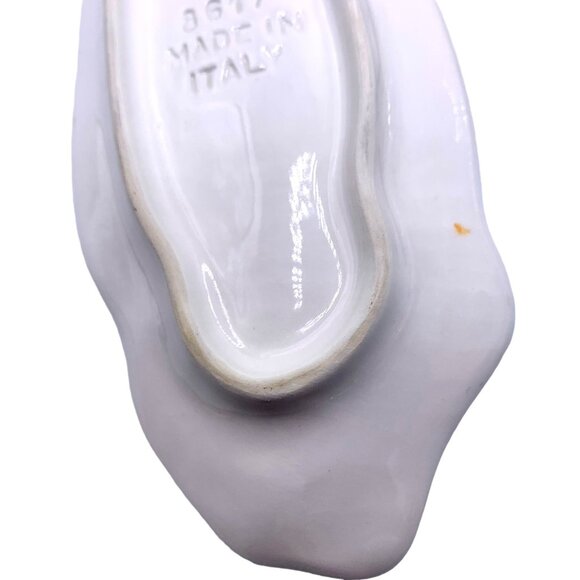 Vintage Italian Majolica Set of 4 Pottery Corn Cob Dishes Plates Holders #8617 - Picture 6 of 10